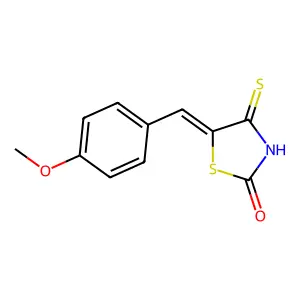 (5Z)-5-(4-methoxybenzylidene)-4-thioxo-1,3-thiazolidin-2-one structure