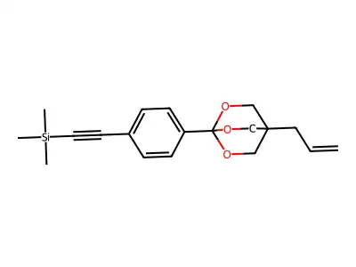 Silane, ((4-(4-(2-propenyl)-2,6,7-trioxabicyclo(2.2.2)oct-1-yl)phenyl)ethynyl)trimethyl- structure