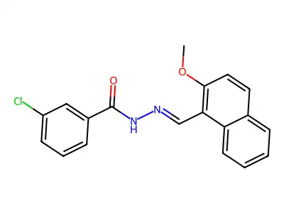 3-chloro-N'-[(2-methoxy-1-naphthyl)methylene]benzohydrazide structure
