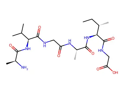 NH2-Ala-Val-Gly-Ala-Ile-Gly-COOH structure