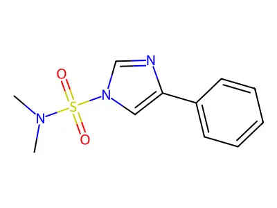N,N-dimethyl-4-phenylimidazole-1-sulfonamide structure