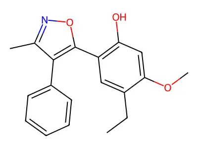 4-Ethyl-5-methoxy-2-(3-methyl-4-phenyl-1,2-oxazol-5-yl)phenol structure
