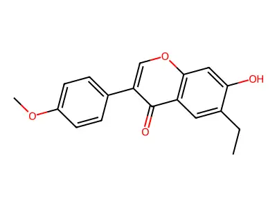 4H-1-Benzopyran-4-one, 6-ethyl-7-hydroxy-3-(4-methoxyphenyl)- structure