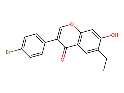 3-(4-bromophenyl)-6-ethyl-7-hydroxy-4H-chromen-4-one structure
