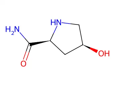 (2S,4S)-4-hydroxypyrrolidine-2-carboxamide structure
