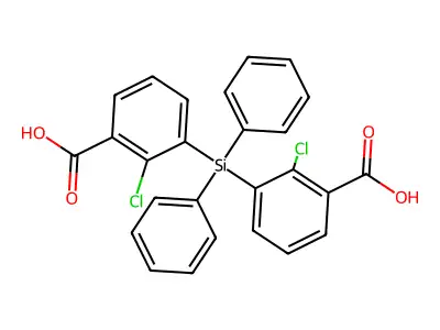 Benzoic acid, 2-chloro-, diphenylsilylene ester structure