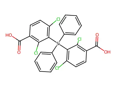 Benzoic acid, 2,4-dichloro-, diphenylsilylene ester structure