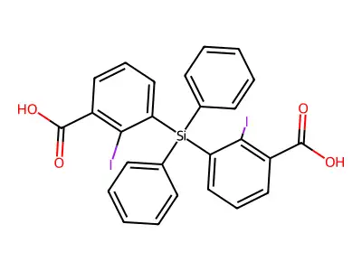 Benzoic acid, 2-iodo-, diphenylsilylene ester structure