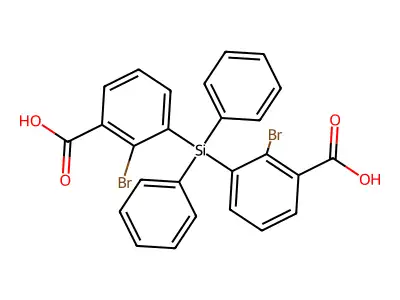 Benzoic acid, 2-bromo-, diphenylsilylene ester structure