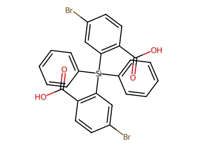 Benzoic acid, 4-bromo-, diphenylsilylene ester structure