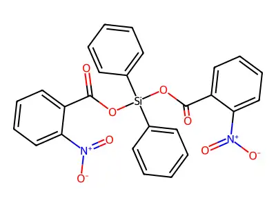 Silanediol, diphenyl-, bis(2-nitrobenzoate) structure