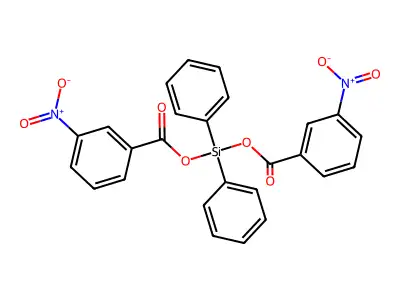 Silanediol, diphenyl-, bis(3-nitrobenzoate) structure