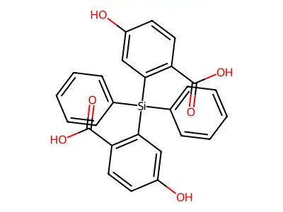 Benzoic acid, 4-hydroxy-, diphenylsilylene ester structure