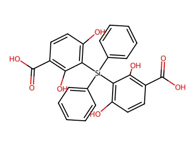 Benzoic acid, 2,4-dihydroxy-, diphenylsilylene ester structure