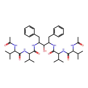 N,N-bis(AcetylValVal)-2,4-diamino-1,5-diphenyl-3-pentanol structure