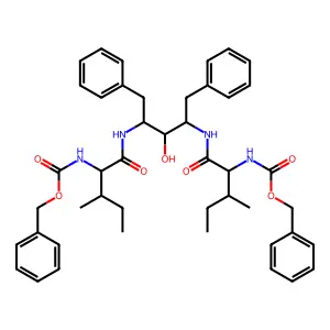 N,N'-bis(BenzyloxycarbonylIle)-2,4-diamino-1,5-diphenyl-3-pentanol structure