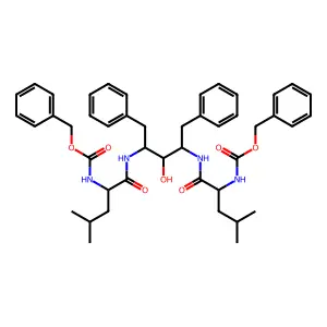 N,N'-bis(BenzyloxycarbonylLeu)-2,4-diamino-1,5-diphenyl-3-pentanol structure