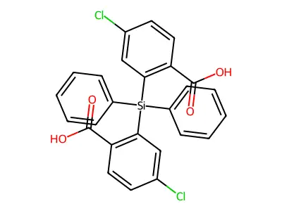 Benzoic acid, 4-chloro-, diphenylsilylene ester structure