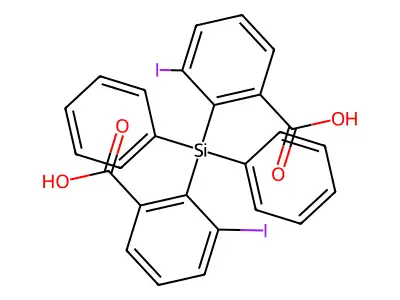 Benzoic acid, 3-iodo-, diphenylsilylene ester structure