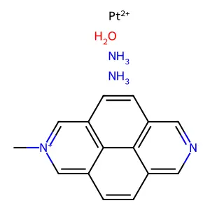 Diammineaqua(N-methyl-2,7-diazapyrenium)platinum(3+) structure