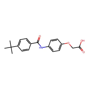 (4-{[(4-Tert-butylphenyl)carbonyl]amino}phenoxy)acetic acid structure