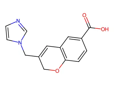 2H-1-Benzopyran-6-carboxylic acid, 3-(1H-imidazol-1-ylmethyl)- structure