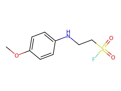 Ethanesulfonyl fluoride, 2-[(4-methoxyphenyl)amino]- structure