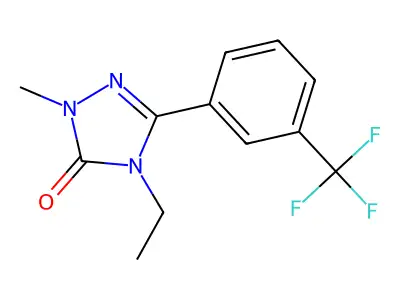 3H-1,2,4-Triazol-3-one, 2,4-dihydro-4-ethyl-2-methyl-5-(3-(trifluoromethyl)phenyl)- structure