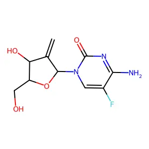 2'-Deoxy-2'-methylidene-5-fluorocytidine structure