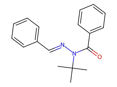 N-(benzylideneamino)-N-tert-butylbenzamide structure