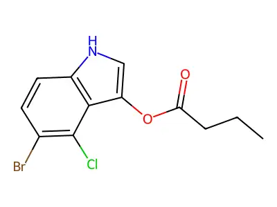 5-Bromo-4-chloro-(1H-indol-3-yl) butanoate structure