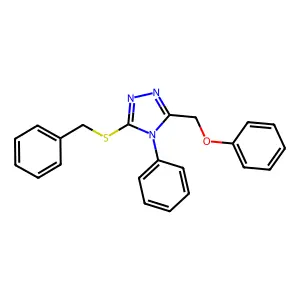 3-(Benzylthio)-5-(phenoxymethyl)-4-phenyl-4H-1,2,4-triazole structure