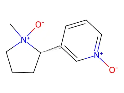3-[[(2S)-1-Methylpyrrolidine 1-oxide]-2alpha-yl]pyridine 1-oxide structure