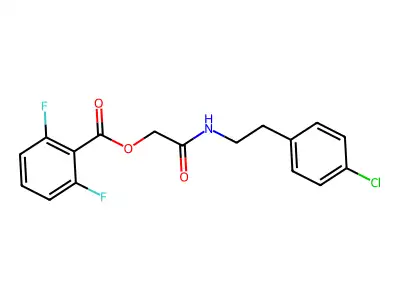 [2-[2-(4-Chlorophenyl)ethylamino]-2-oxoethyl] 2,6-difluorobenzoate structure