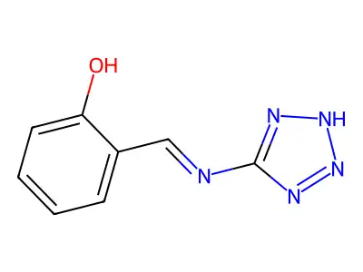 5-(2-Hydroxybenzylideneamino)-1H-tetrazole structure