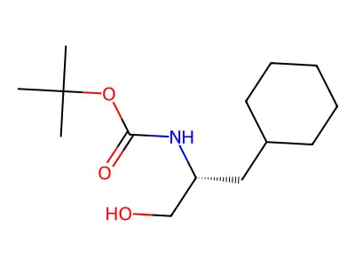 tert-butyl N-(1-cyclohexyl-3-hydroxypropan-2-yl)carbamate structure