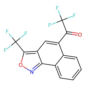 2,2,2-Trifluoro-1-[3-(trifluoromethyl)naphtho[1,2-c]isoxazol-5-yl]ethanone structure
