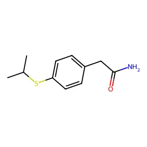 Benzeneacetamide, 4-((1-methylethyl)thio)- structure
