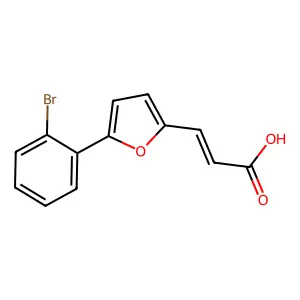 3-[5-(2-Bromophenyl)furan-2-yl]prop-2-enoic acid structure