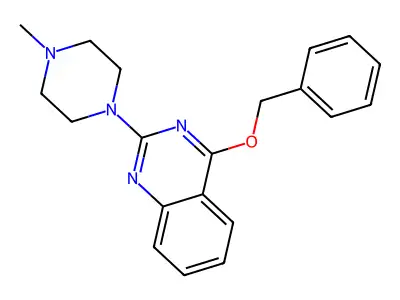 Quinazoline, 2-(4-methyl-1-piperazinyl)-4-(phenylmethoxy)- structure