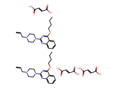4-Butoxy-2-(4-(2-propenyl)-1-piperazinyl)quinazoline (E)-2-butenedioate (2:3) structure