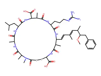 Microcystin LA, 1-(N-methylalanine)-5-L-arginine- structure