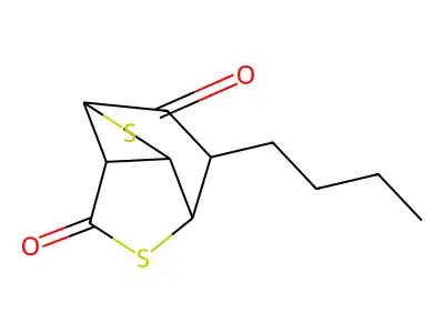 1,4-Ethano-1H,3H-thieno(3,4-c)thiophene-3,6(4H)-dione, dihydro-7-butyl- structure