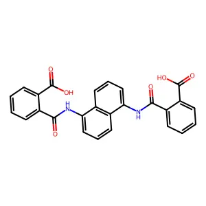 Benzoic acid, 2,2'-[1,5-naphthalenediylbis(iminocarbonyl)]bis- structure