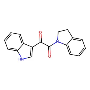 1-(1H-indol-3-yl)-2-(indolin-1-yl)ethane-1,2-dione structure