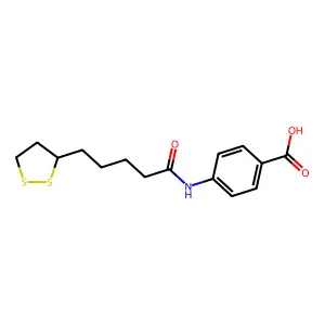 Lipoyl-4-aminobenzoic acid structure