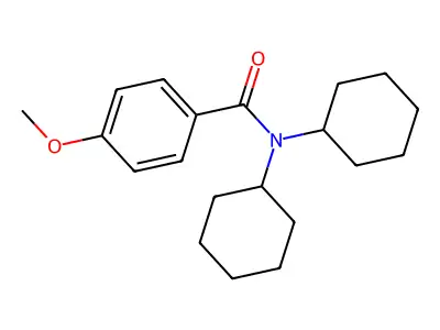 N,N-dicyclohexyl-4-methoxybenzamide structure