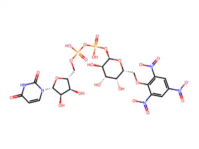 2,4,6-Trinitrophenyl-uridine diphosphate galactose structure