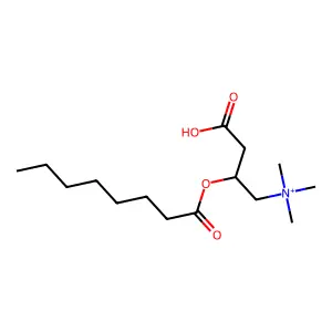 Octanoyl (8,8,8-D3)-L-Carnitine HCl salt structure