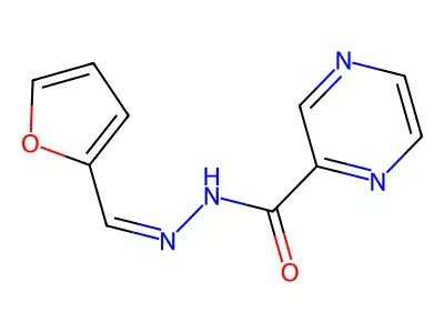 N'-[(Z)-furan-2-ylmethylidene]pyrazine-2-carbohydrazide structure